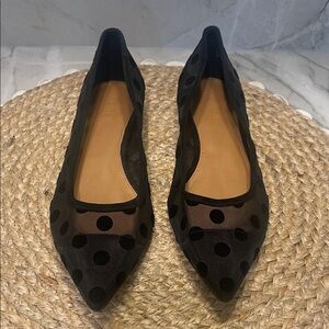 J. Crew Black Polka Dot Flats